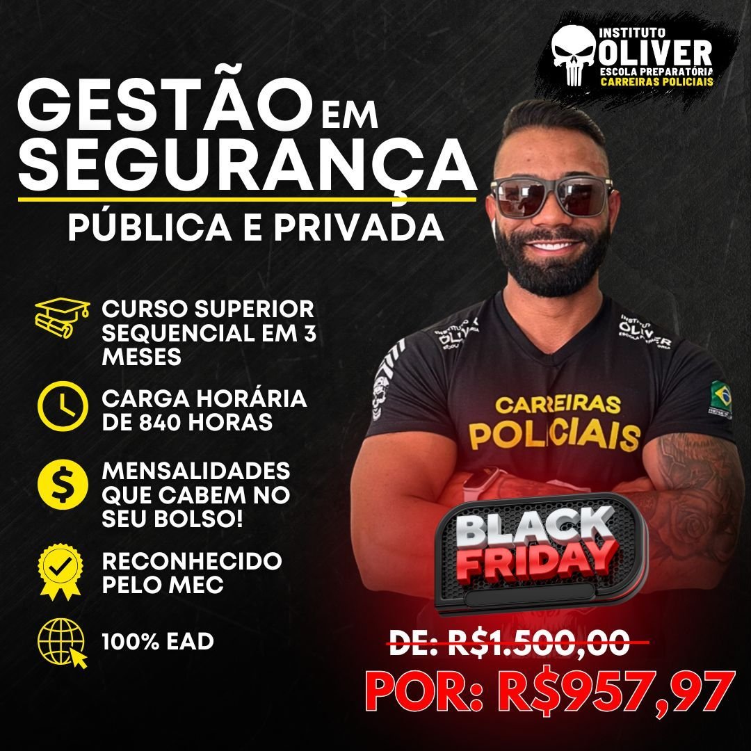 Curso Superior Sequencial de Gestão em Segurança Privada – Instituto Óliver 2026 Onde Aprender na internet