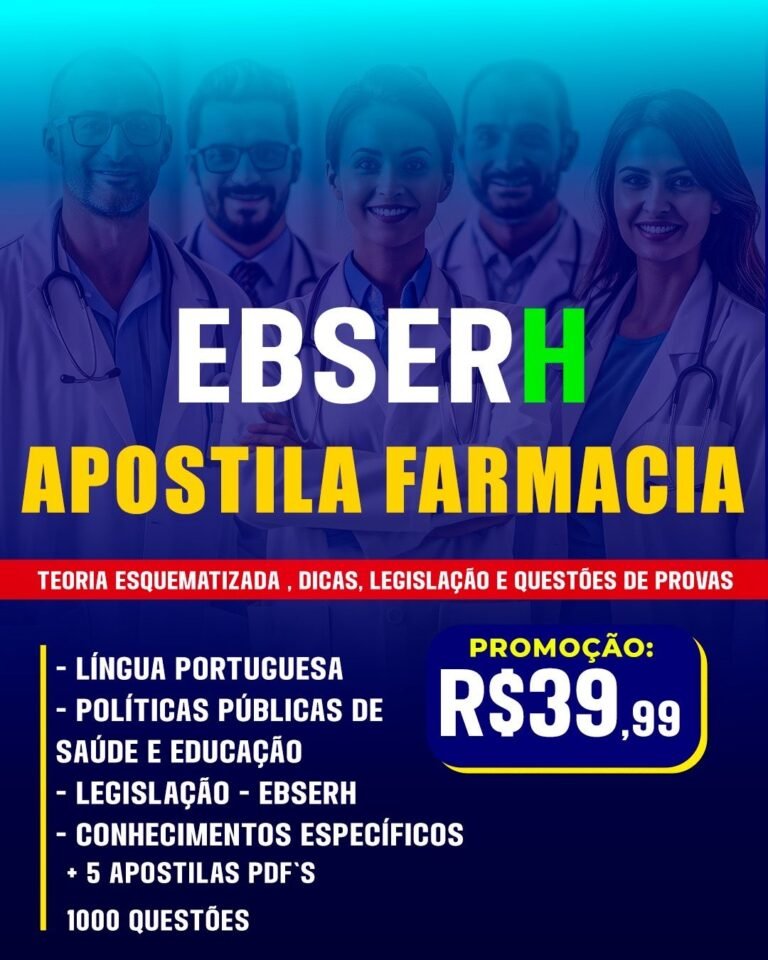 APOSTILA FARMÁCIA EBSERH 2026 Pode Comprometer Sua Nota? Auditoria Sobre Lacunas, Saturação e Custo Real 6 https://www.ondeaprender.com.br/ APOSTILA FARMÁCIA EBSERH 2026 Pode Comprometer Sua Nota? Auditoria Sobre Lacunas, Saturação e Custo Real