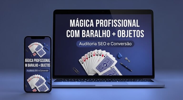Mágica Profissional com Baralho + Objetos – Auditoria SEO e Conversão