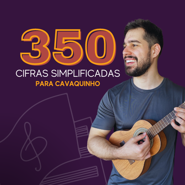 Capa digital da Mega Apostila Victor Cazzoli com 350 cifras simplificadas para cavaquinho